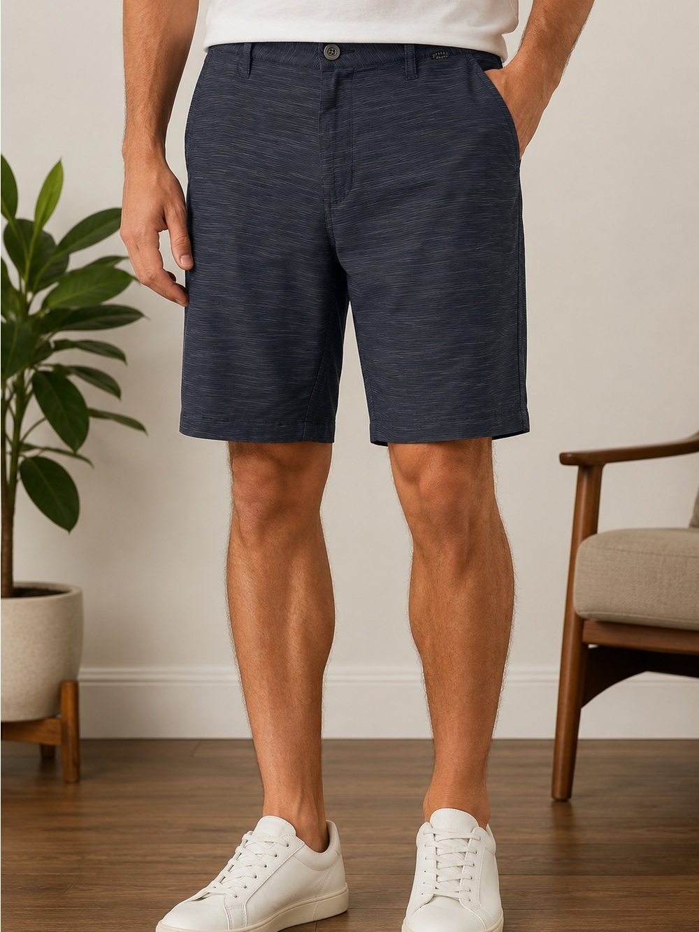 Nitrous Black Men's Navy Performance Stretch Shorts Size 32